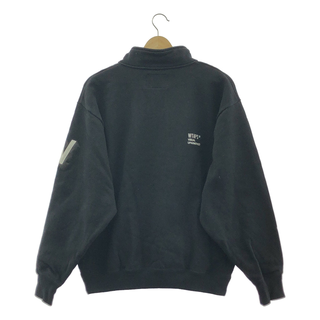 WTAPS / ダブルタップス | 2024SS | DEPST SWEATER COTTON. ENVIRONMENT ハーフジップ スウェット | 3 | ブラック | メンズ