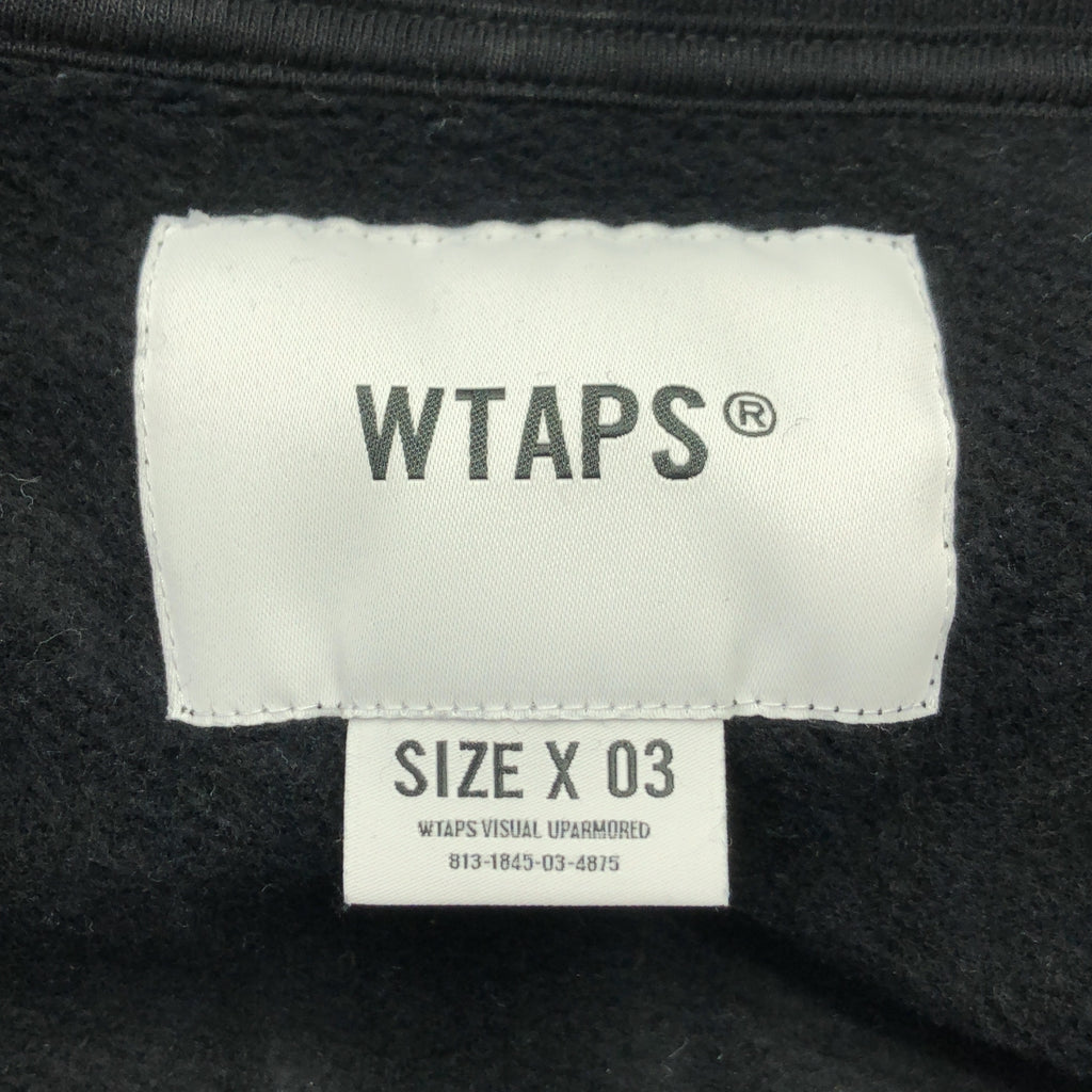 WTAPS / ダブルタップス | 2024SS | DEPST SWEATER COTTON. ENVIRONMENT ハーフジップ スウェット | 3 | ブラック | メンズ