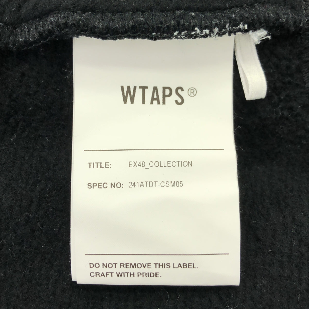 WTAPS | 2024SS | DEPST ENVIRONMENT 棉質半拉鍊毛衣 | 3 碼 | 黑色 | 男款