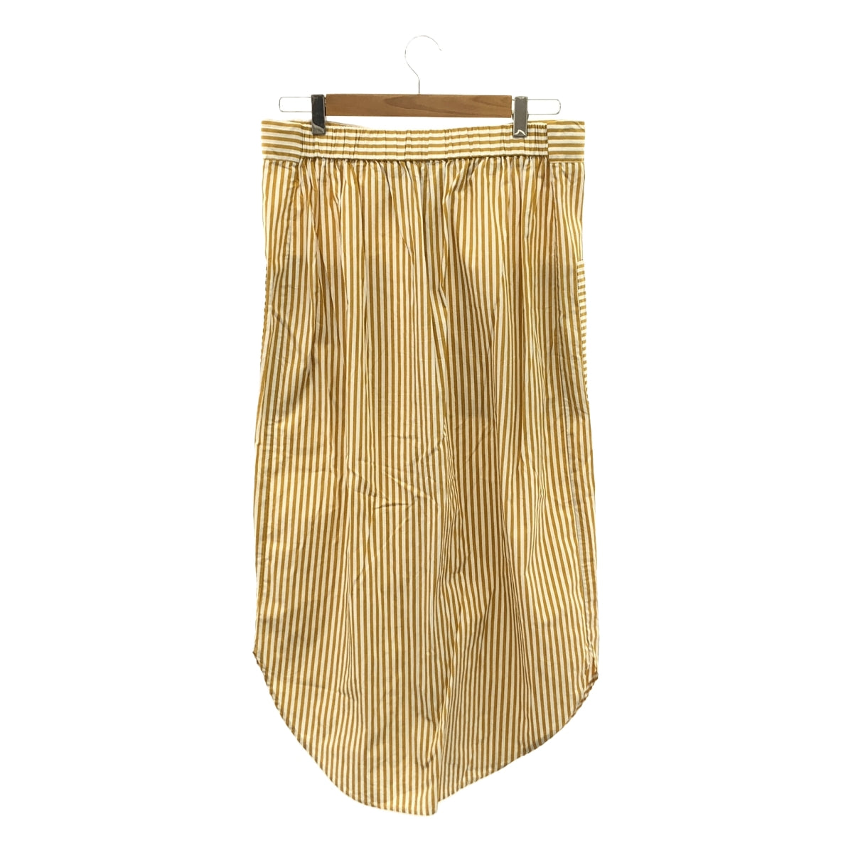 KLOKE / クローク | BOWED STRIPE SKIRT フロントボタン ストライプ パネル切替 スカート | XS | キャメル | レディース