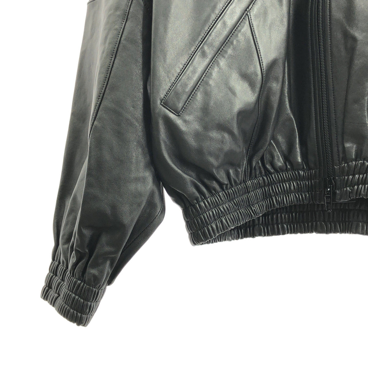 BALENCIAGA / バレンシアガ | 3B SPORTS ICON TRACKSUIT JACKET ラムレザー オーバーサイズ スポーツロゴ トラックスーツ  ジャケット | 2 | メンズ