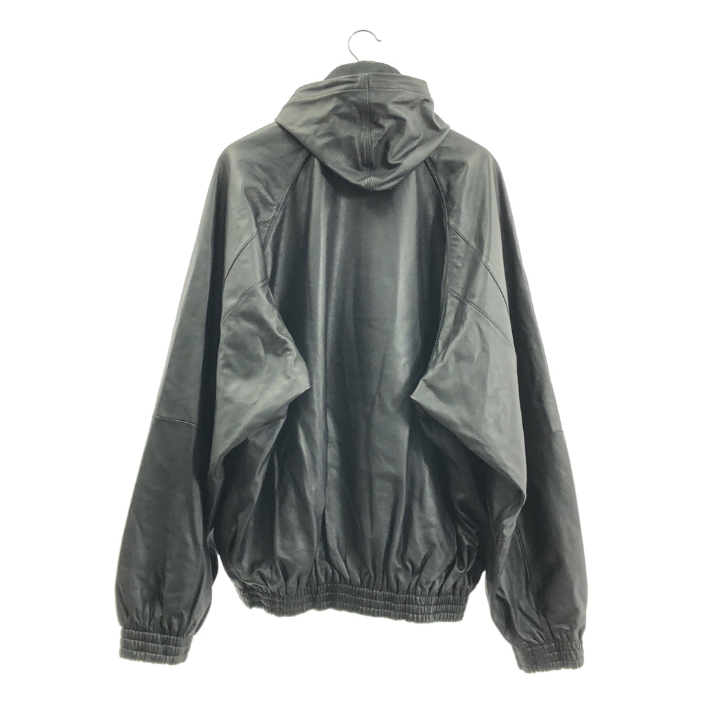 BALENCIAGA / バレンシアガ | 3B SPORTS ICON TRACKSUIT JACKET ラムレザー オーバーサイズ スポーツロゴ トラックスーツ  ジャケット | 2 | メンズ