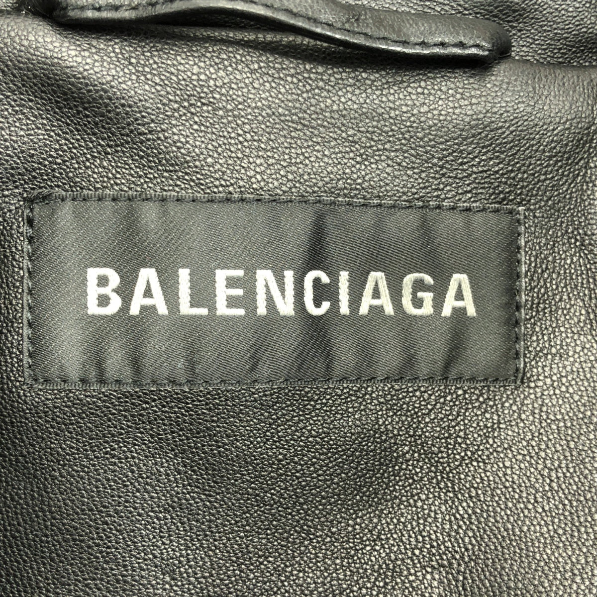 【美品】  BALENCIAGA / バレンシアガ | 3B SPORTS ICON TRACKSUIT JACKET ラムレザー オーバーサイズ スポーツロゴ トラックスーツ  ジャケット | 2 | ブラック | メンズ
