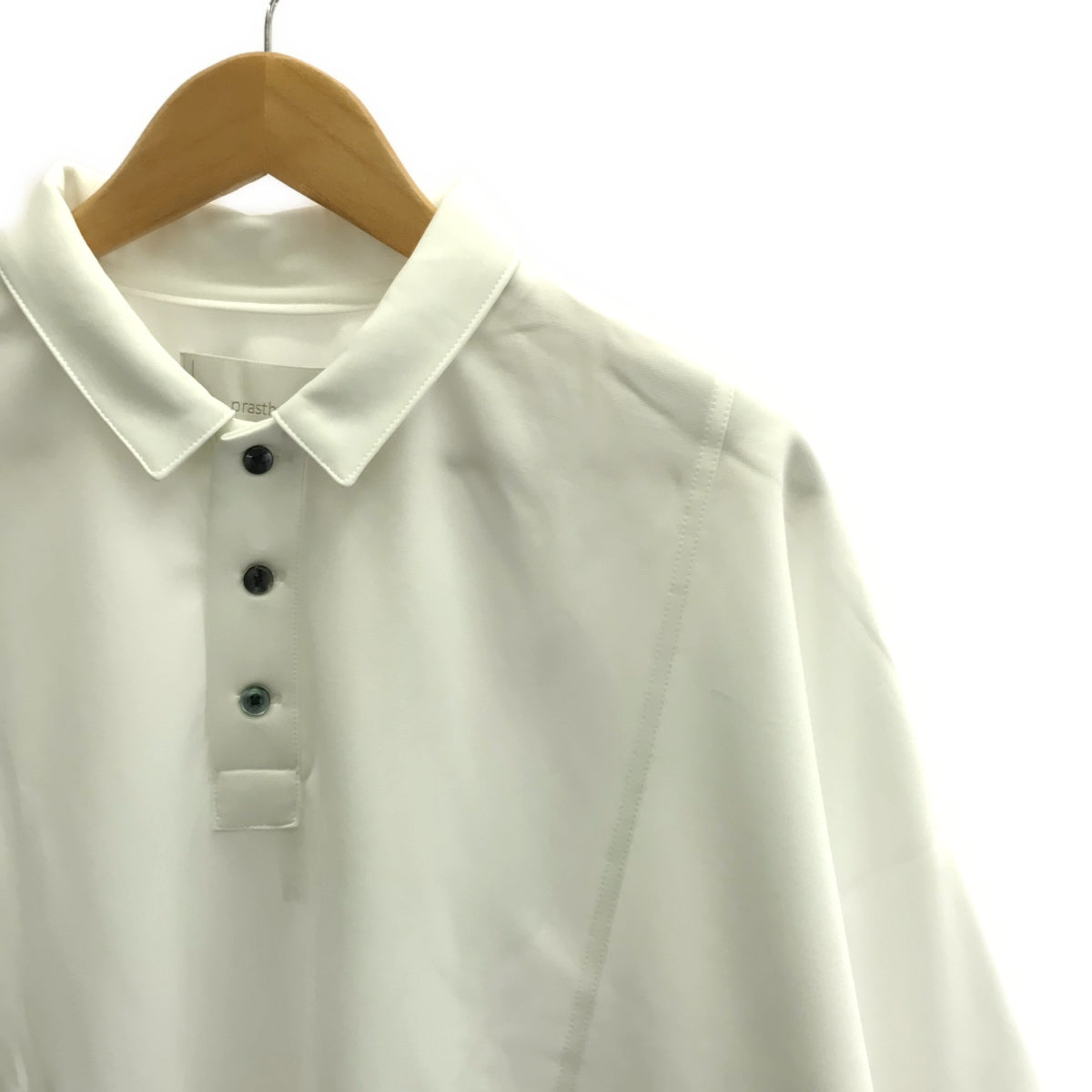 【新品】  prasthana / プラスターナ | dolman sleeve big polo ポロシャツ | M | ホワイト | メンズ