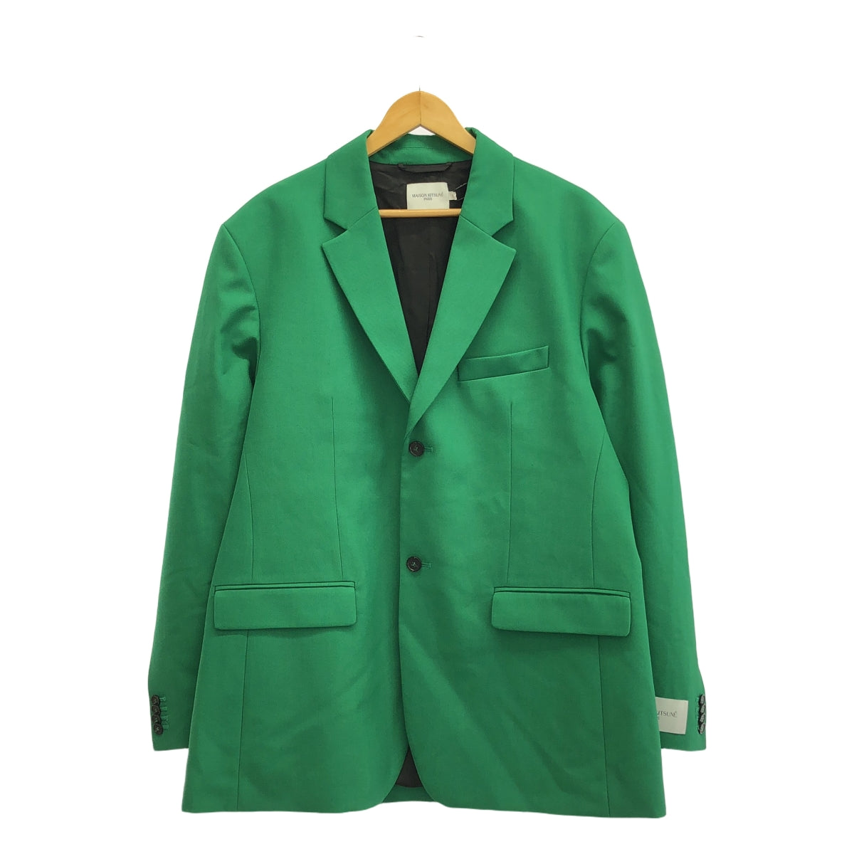【新品】  MAISON KITSUNE / メゾンキツネ | 2B テーラード ジャケット | 52 | グリーン | メンズ