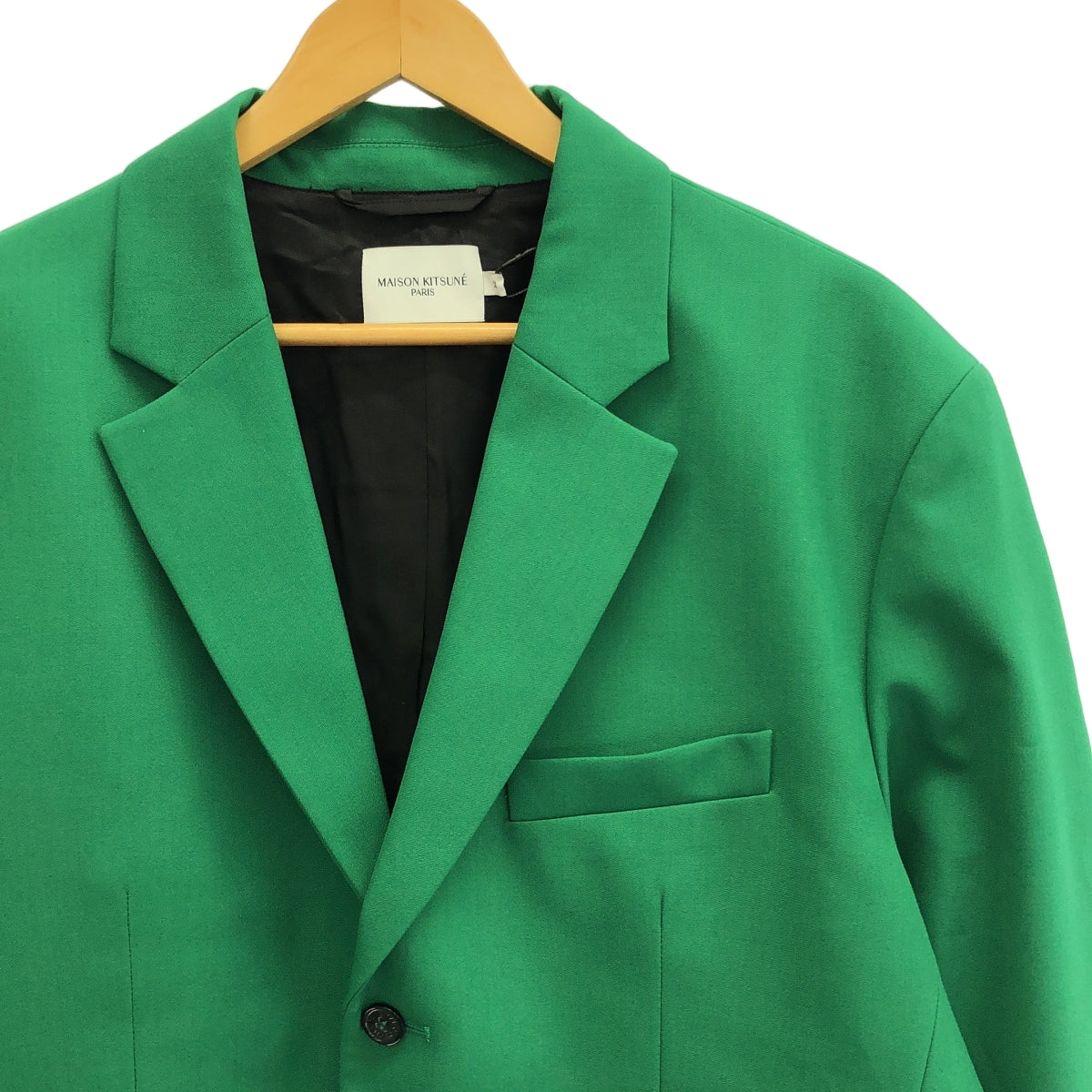 【新品】  MAISON KITSUNE / メゾンキツネ | 2B テーラード ジャケット | 52 | グリーン | メンズ