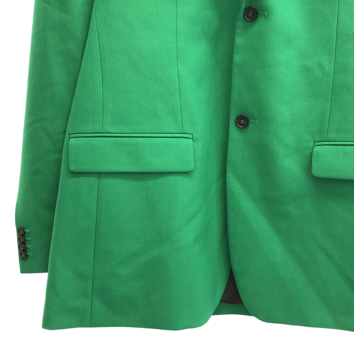 【新品】  MAISON KITSUNE / メゾンキツネ | 2B テーラード ジャケット | 52 | グリーン | メンズ
