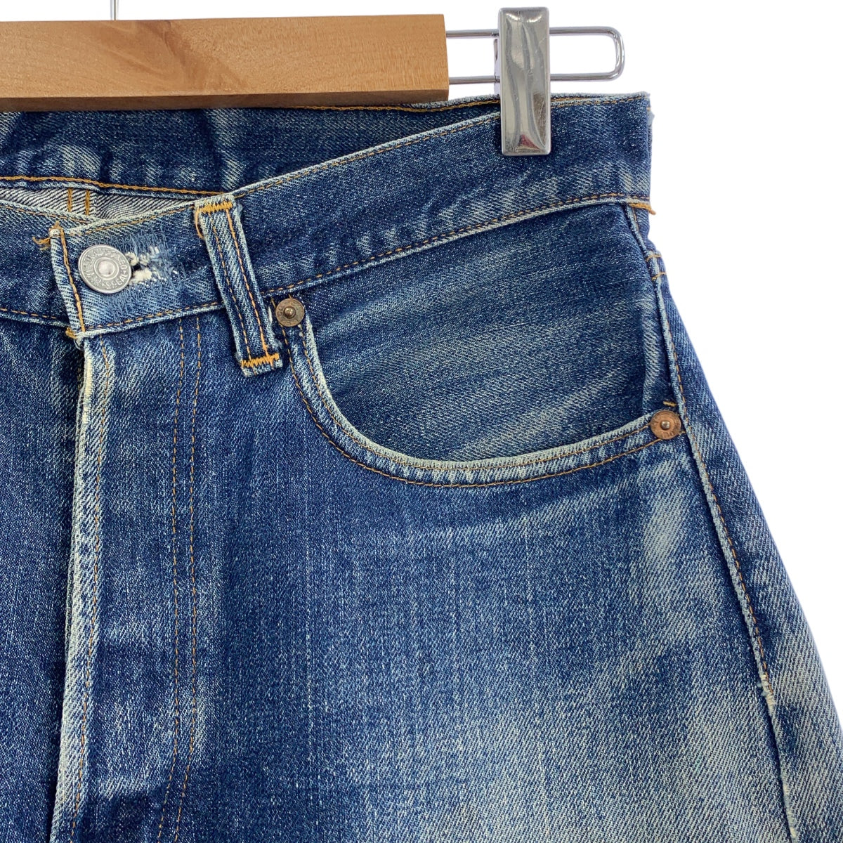 Levi's / リーバイス | 推定1960s〜 66前期 501 bigE usa製 vintage / ヴィンテージ 刻印6 スレキスタンプ セルビッチ デニムパンツ | 32 |