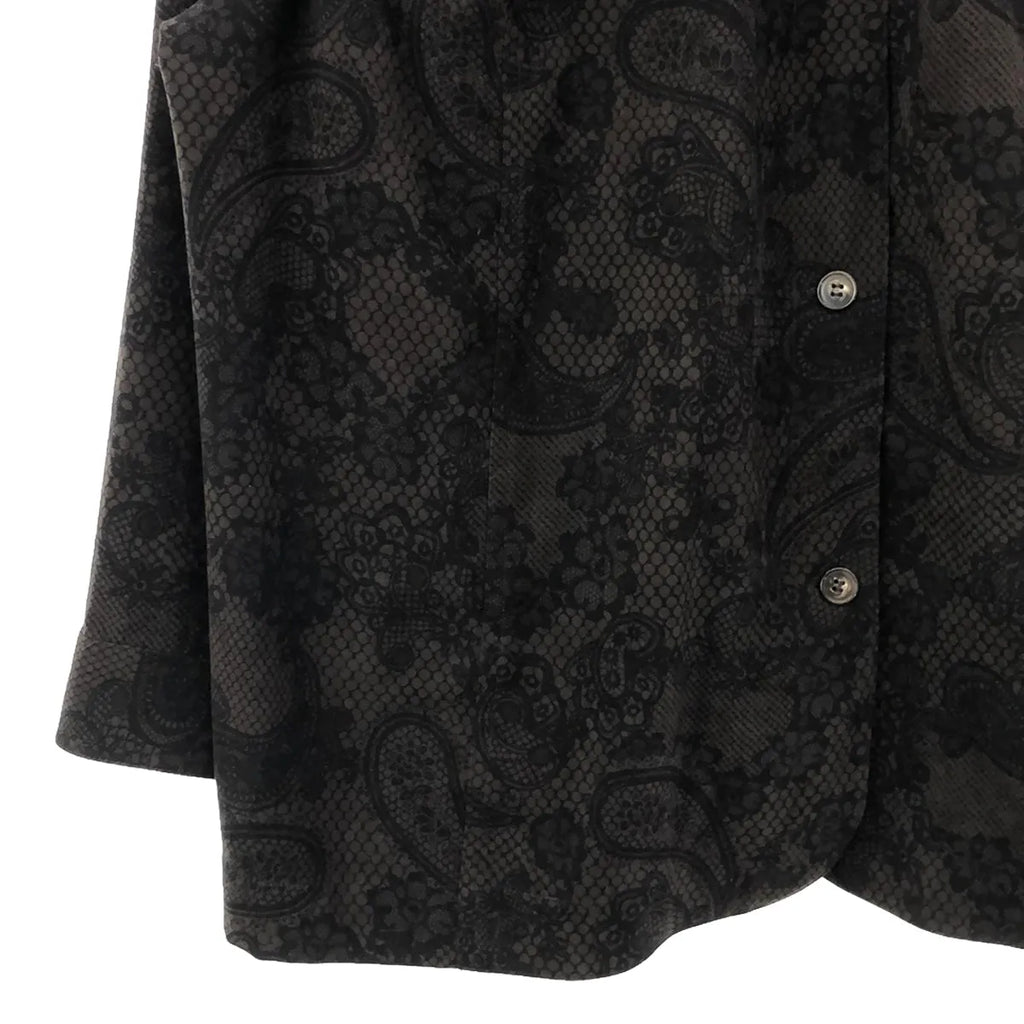 【美品】  OLD / 古着 | Liz&Me / 総柄 オープンカラー オーバー シャツ ジャケット | 2X | ブラウン | レディース