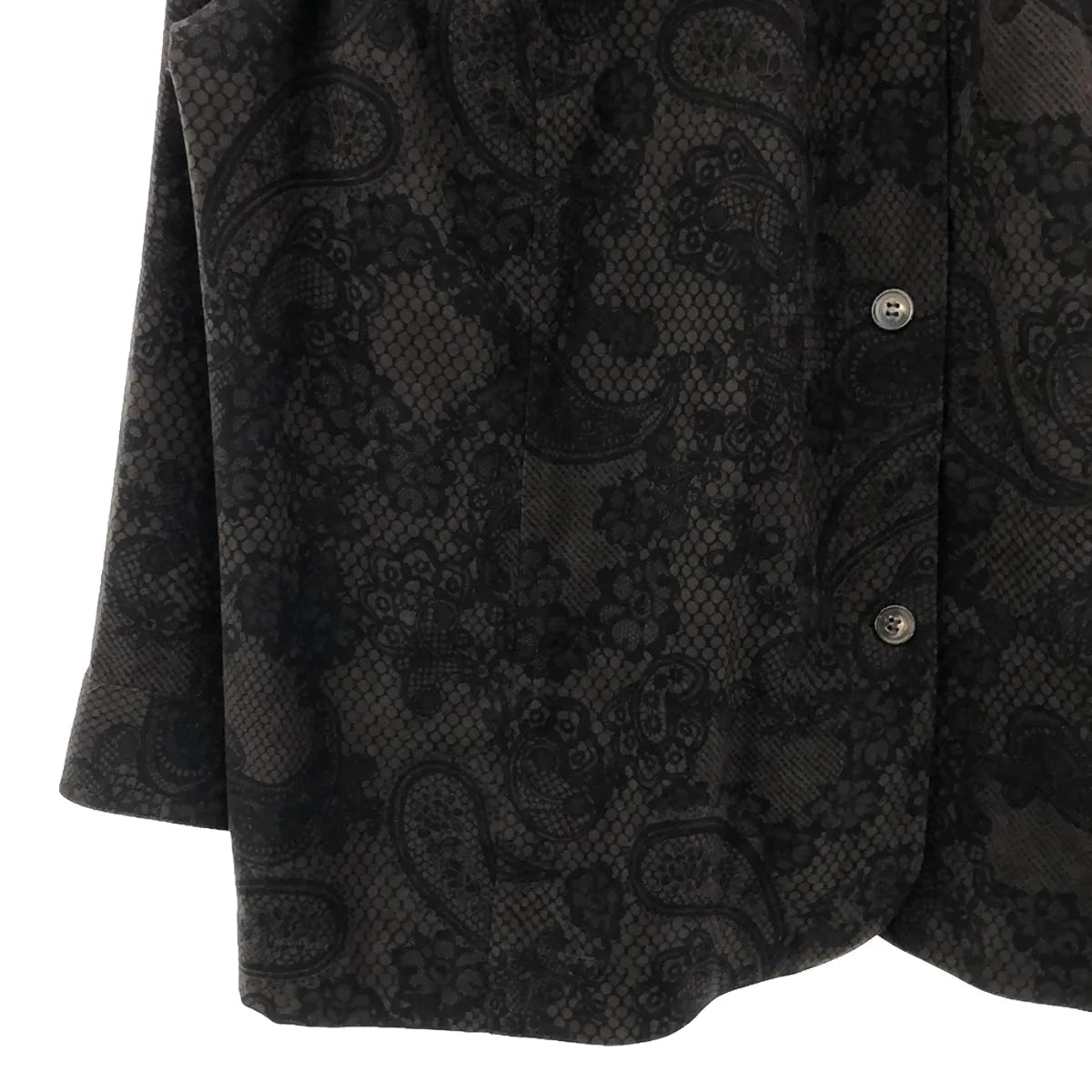 【美品】  OLD / 古着 | Liz&Me / 総柄 オープンカラー オーバー シャツ ジャケット | 2X | ブラウン | レディース