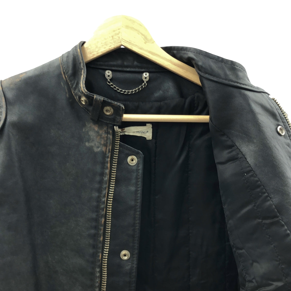 GOLDEN GOOSE / 골든구스 | 빈티지 가공 싱글 라이더스 재킷 | XXS | 블랙 | 맨즈