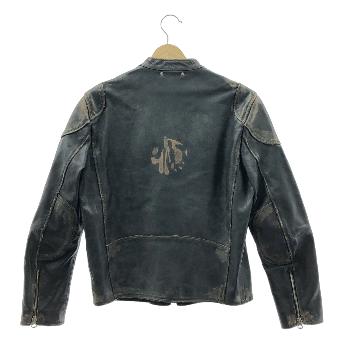 GOLDEN GOOSE / 골든구스 | 빈티지 가공 싱글 라이더스 재킷 | XXS | 블랙 | 맨즈