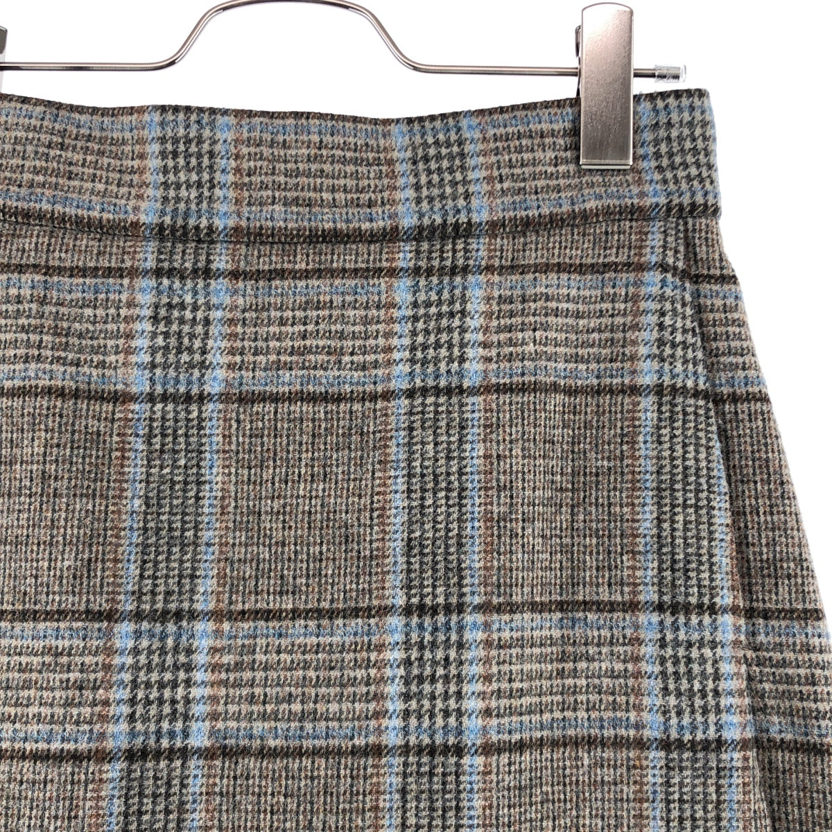 BLAMINK / ブラミンク | FOX ウール チェック スリットスカート | 36
