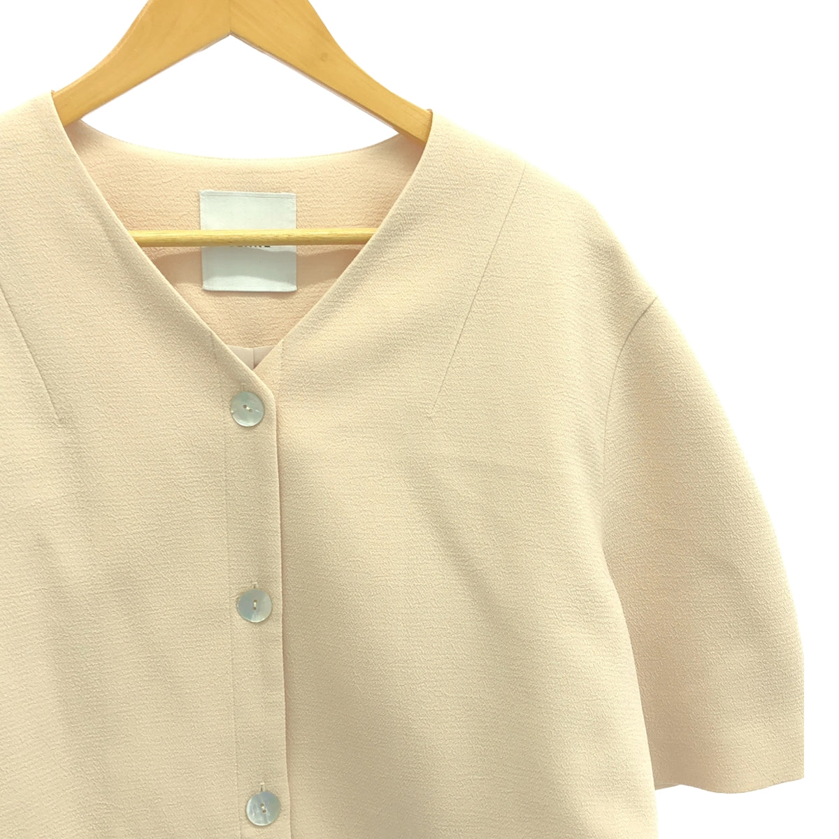 CLANE / クラネ | V NECK COCOON SHORT JACKET コクーン ショート ジャケット | 2 | レディース