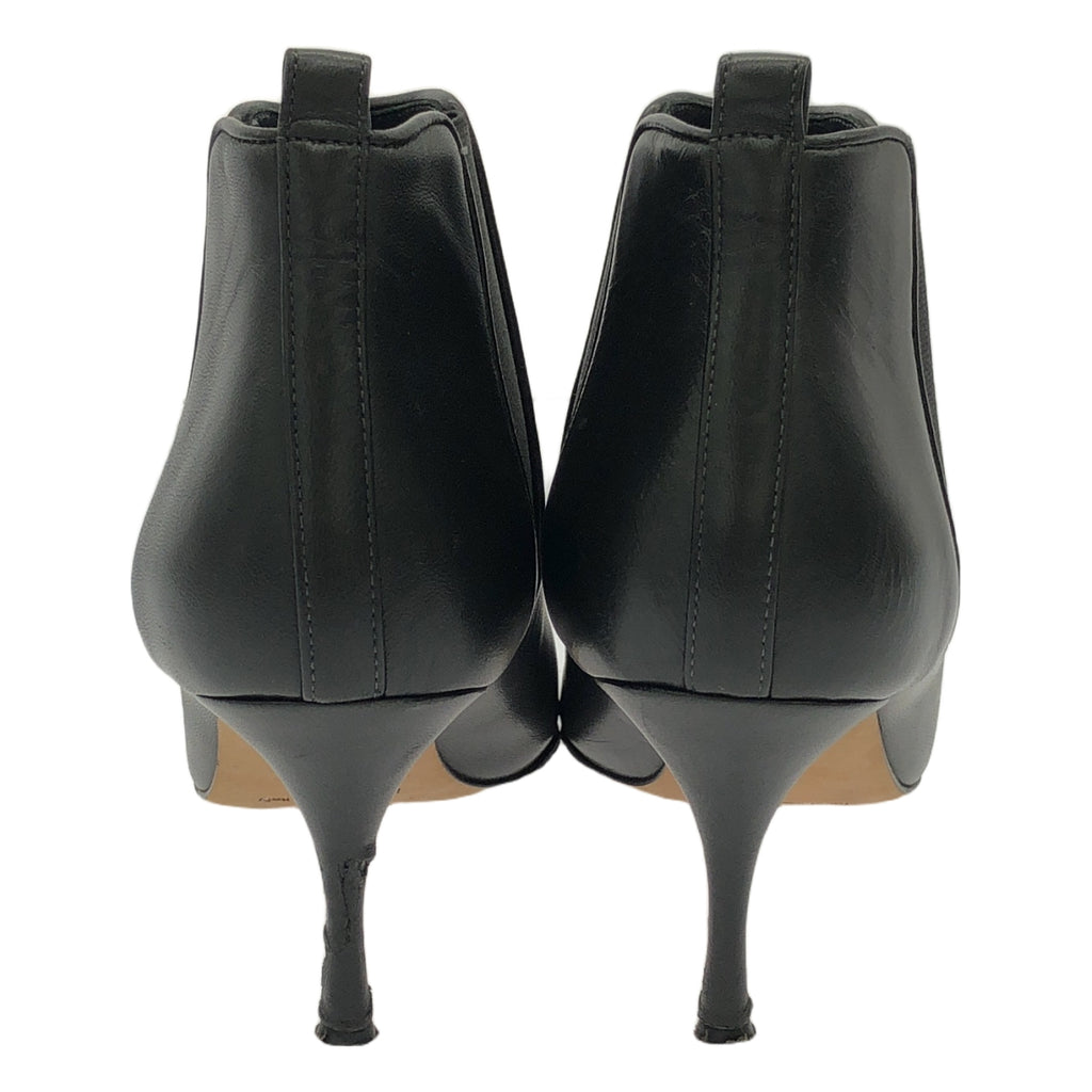 MANOLO BLAHNIK / マノロブラニク | レザー サイドゴア ヒール ブーツ | 35 | ブラック | レディース