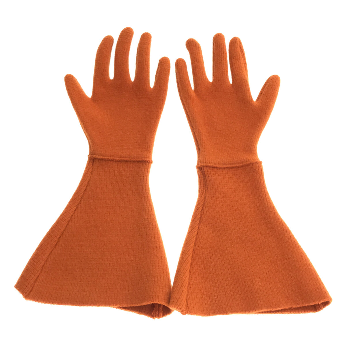 [品相良好] MAISON EUREKA |針織手套 |橙色 |女性的