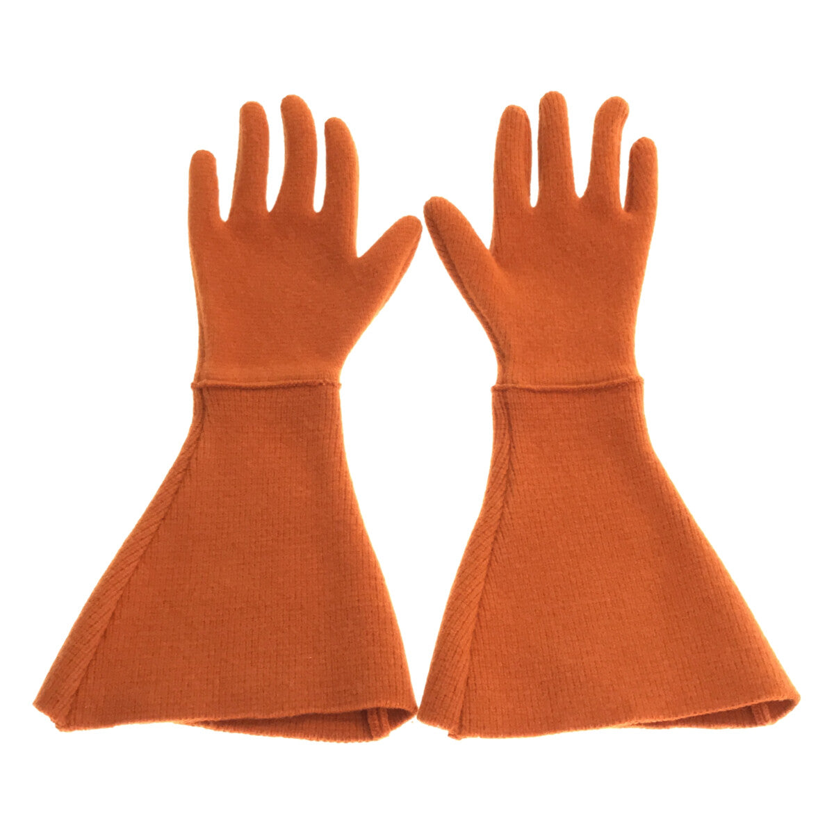 【美品】  MAISON EUREKA / メゾンエウレカ | ニットグローブ | オレンジ | レディース