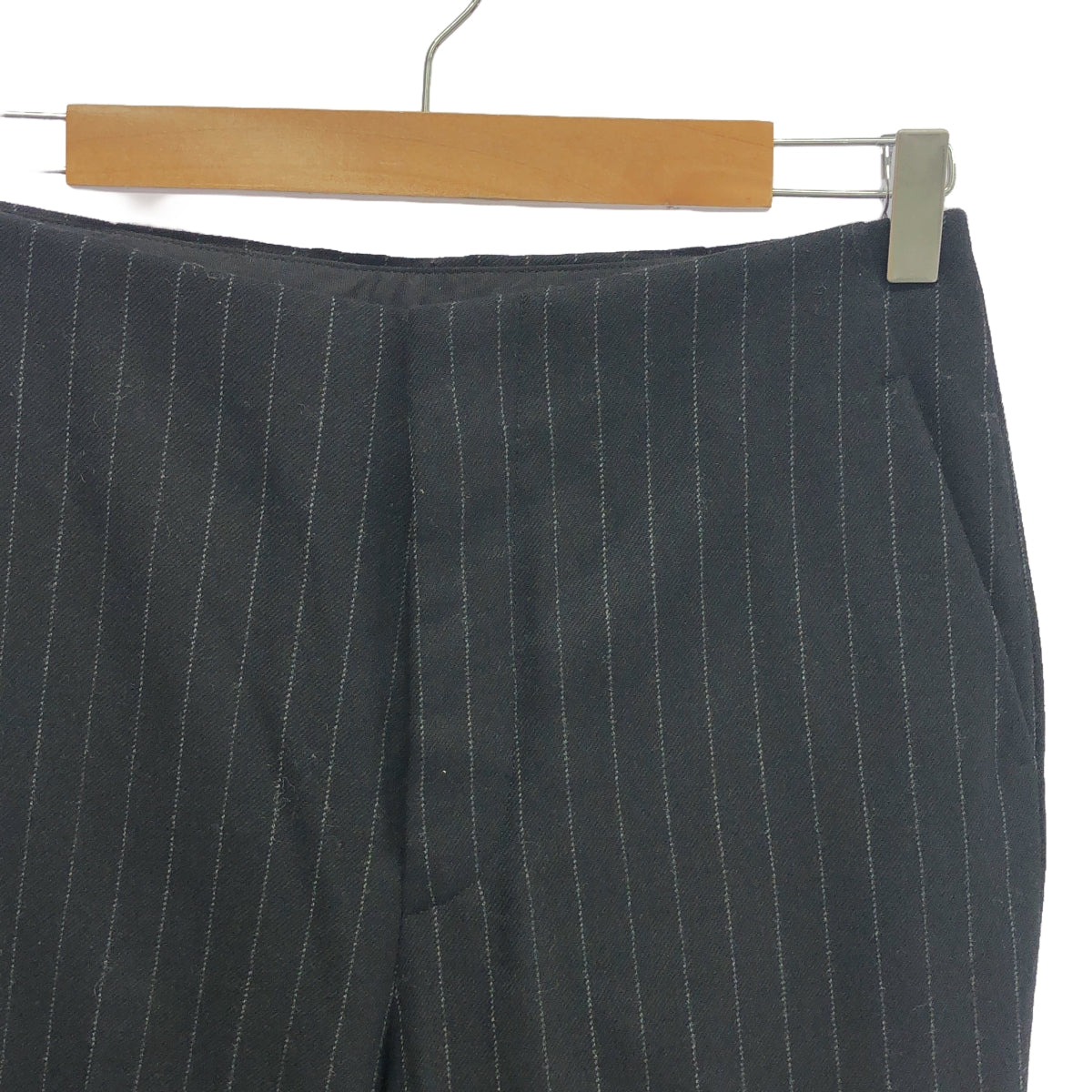 【美品】  L'Appartement / アパルトモン | 【 MADISON BLUE / マディソンブルー 】FLARE PT W/STRIPE / フレアパンツワイドストライプ パンツ / 裏地付き | 02(M) | ブラック | レディース