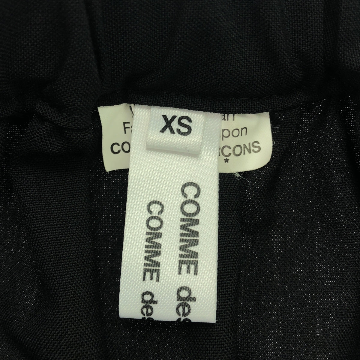 [品相良好] COMME des GARCONS COMME des GARCONS / Comme des | 2017春夏 |緞帶裝飾抽繩縮褶半身裙 | XS |黑色|女性的