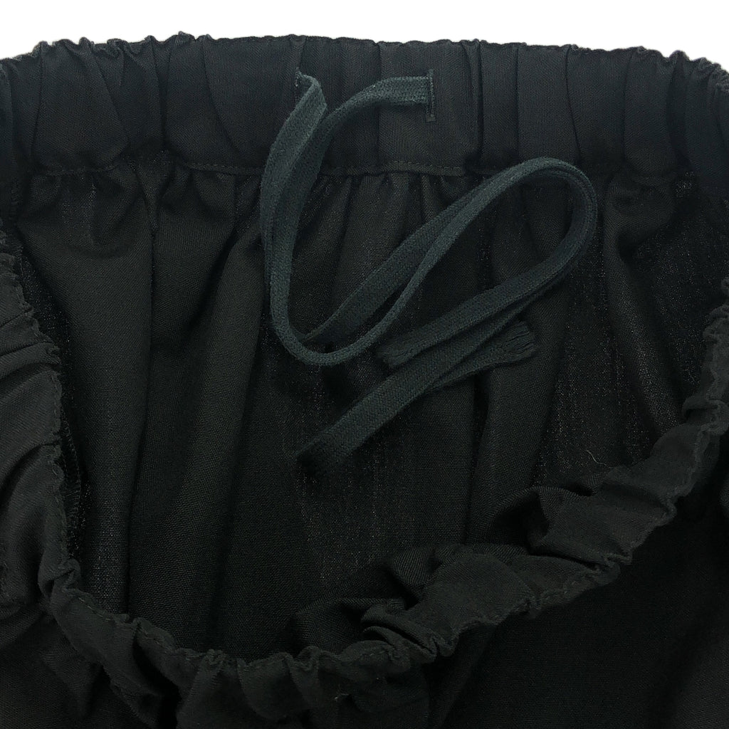 [品相良好] COMME des GARCONS COMME des GARCONS / Comme des | 2017春夏 |緞帶裝飾抽繩縮褶半身裙 | XS |黑色|女性的