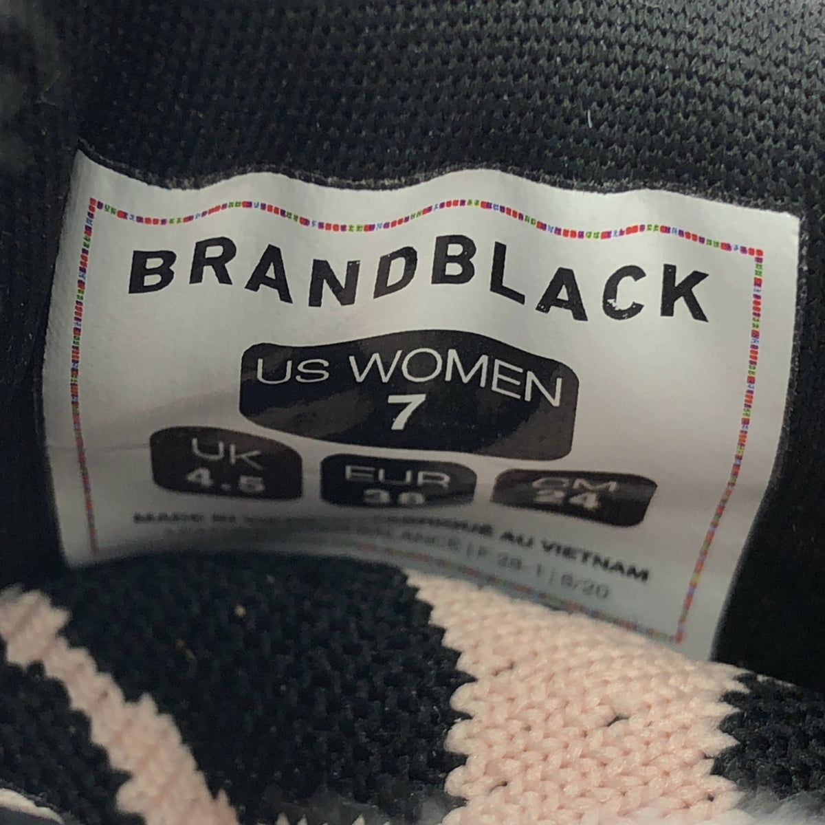 【美品】  BRAND BLACK / ブランドブラック | SAGA 130 スニーカー | 24 | ブラック/ピンク/シルバー | レディース