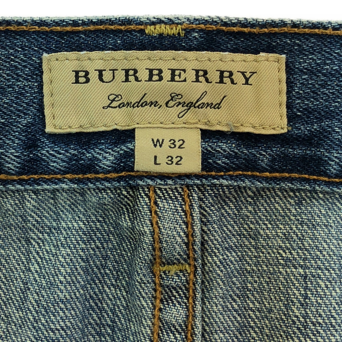 BURBERRY LONDON ENGLAND / バーバリーロンドンイングランド | ロゴプリント ワイド デニムパンツ | W32 L32 | インディゴ | メンズ