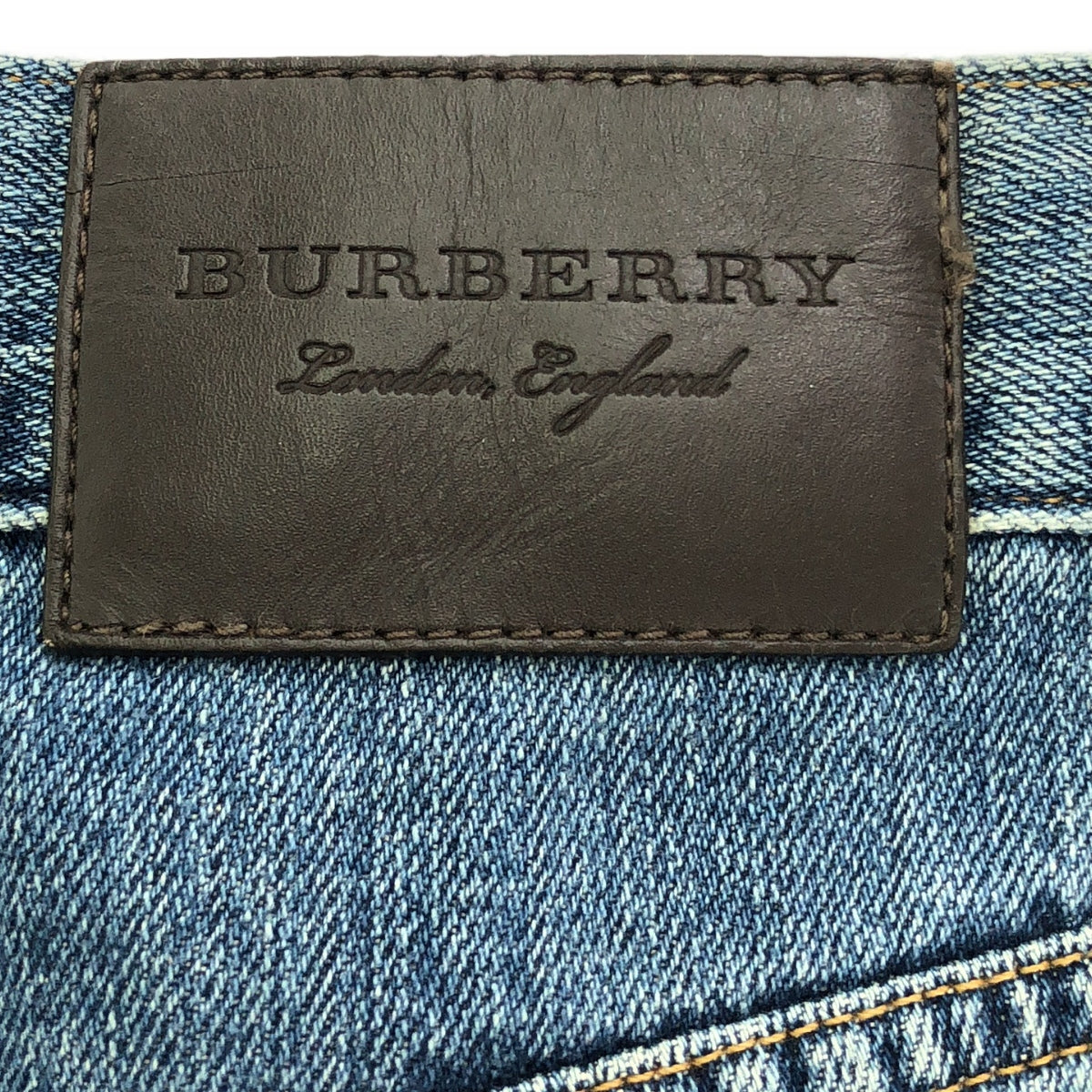 BURBERRY LONDON ENGLAND / バーバリーロンドンイングランド | ロゴプリント ワイド デニムパンツ | W32 L32 | インディゴ | メンズ