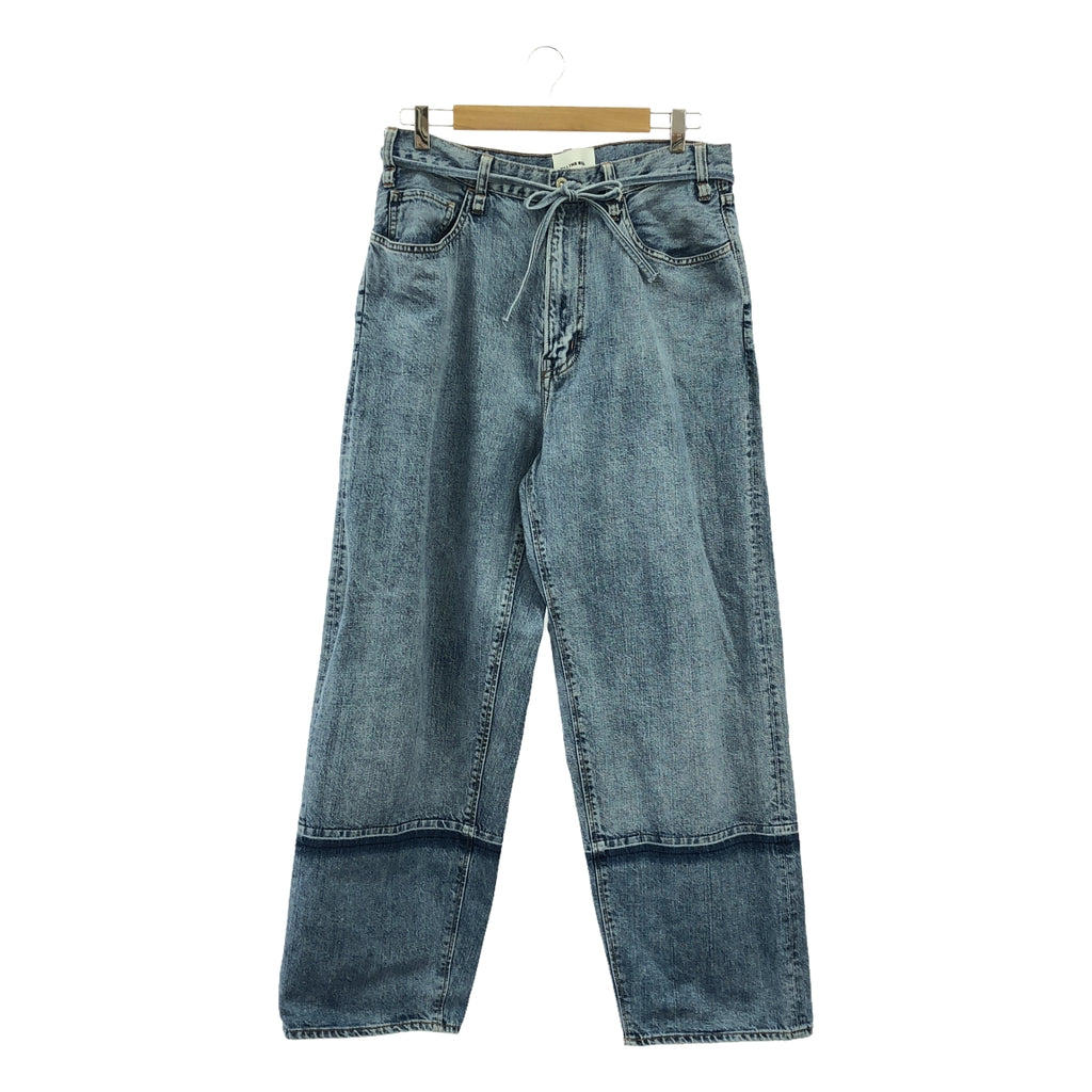 FILL THE BILL / フィルザビル | 2023SS | ORGANIC BIG 5POCKET JEANS / ベルテッド ワイド デニムパンツ | 2 | インディゴ | レディース