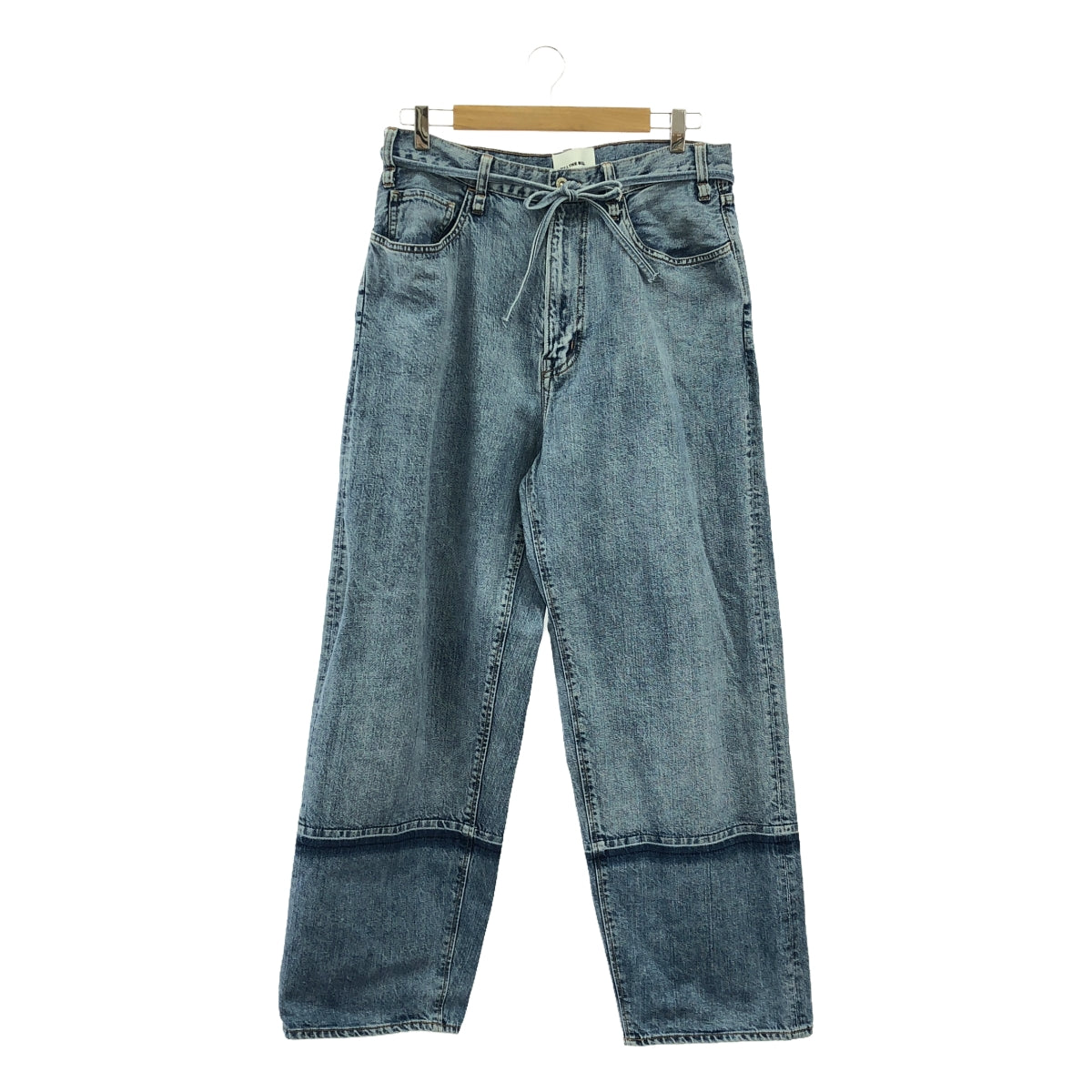 FILL THE BILL / フィルザビル | 2023SS | ORGANIC BIG 5POCKET JEANS / ベルテッド ワイド デニムパンツ | 2 | インディゴ | レディース