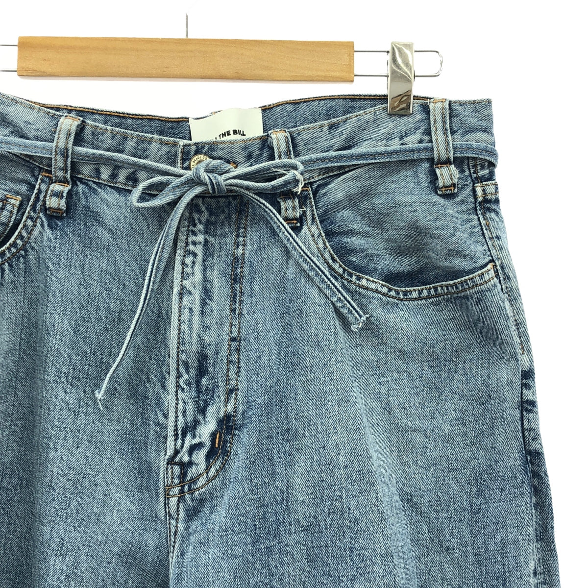 FILL THE BILL / フィルザビル | 2023SS | ORGANIC BIG 5POCKET JEANS / ベルテッド ワイド デニムパンツ | 2 | インディゴ | レディース