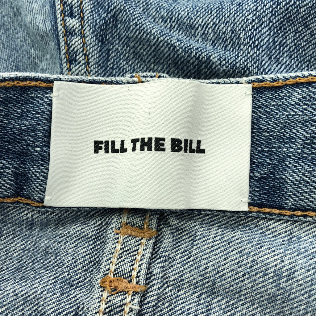 FILL THE BILL / フィルザビル | 2023SS | ORGANIC BIG 5POCKET JEANS / ベルテッド ワイド デニムパンツ | 2 | インディゴ | レディース