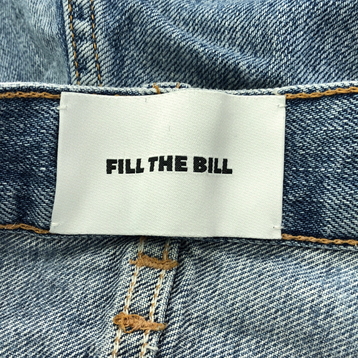FILL THE BILL / フィルザビル | 2023SS | ORGANIC BIG 5POCKET JEANS / ベルテッド ワイド デニムパンツ | 2 | インディゴ | レディース