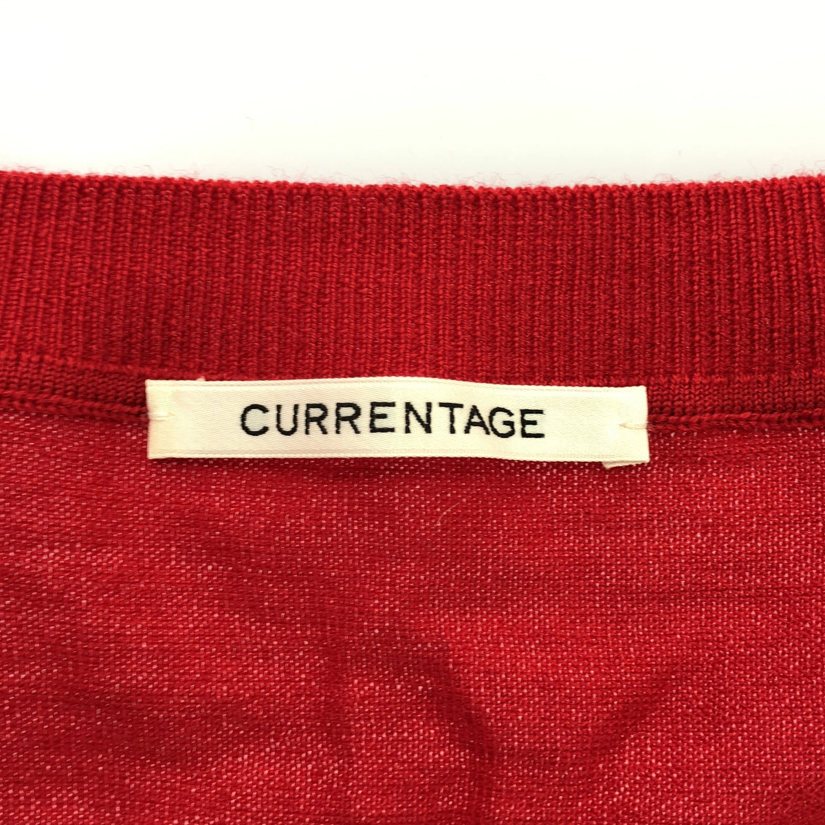 CURRENTAGE / 달력 | Turtlrneck &amp; Cropped top Layer knit / 2 세트 레이어 니트 | F | 레드/베이지 |