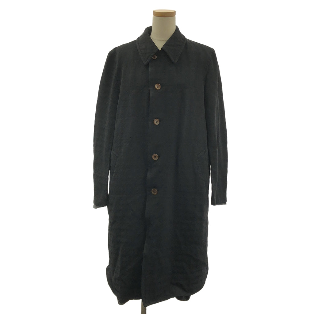 【美品】  COMME des GARCONS / コムデギャルソン | 2024SS | ポリエステル 製品加工 ジャガード シングルコート / ギャザー立体裏地 | M | ブラック | レディース