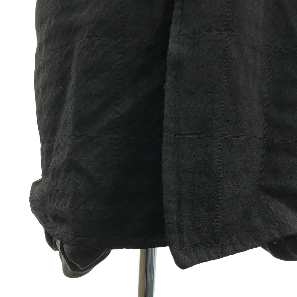 【美品】  COMME des GARCONS / コムデギャルソン | 2024SS | ポリエステル 製品加工 ジャガード シングルコート / ギャザー立体裏地 | M | ブラック | レディース