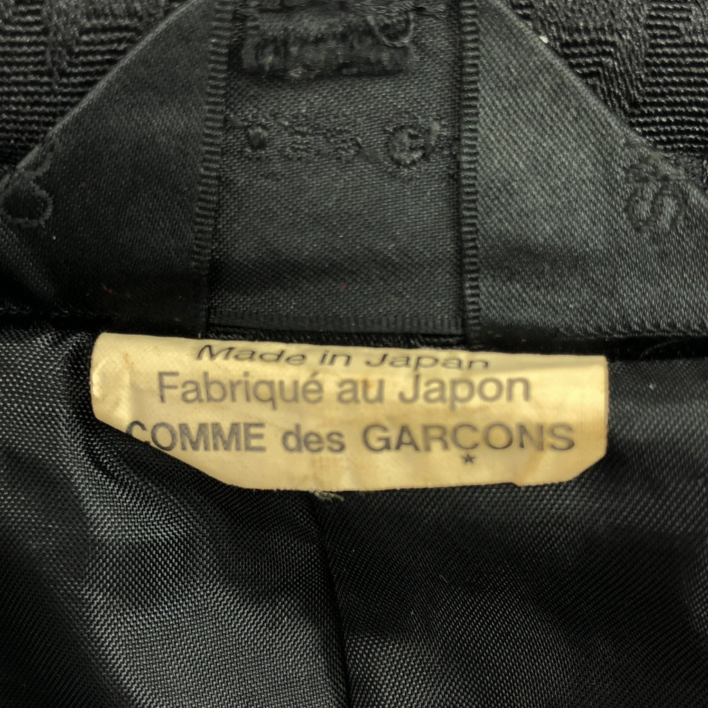 【美品】  COMME des GARCONS / コムデギャルソン | 2024SS | ポリエステル 製品加工 ジャガード シングルコート / ギャザー立体裏地 | M | ブラック | レディース