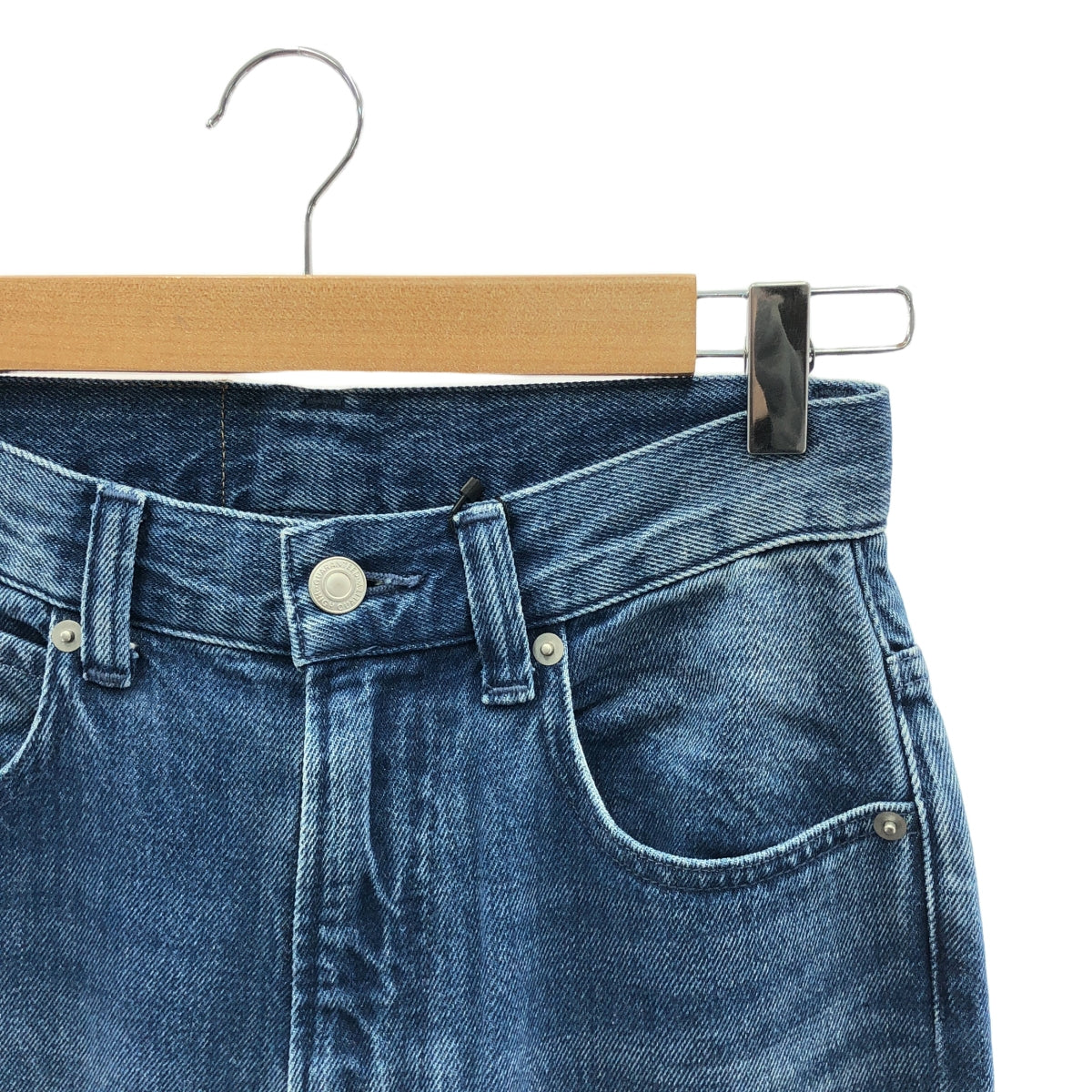 【美品】  Rie Miller / リエミラー | 2024SS | RM denim スリット フレア ハイウエスト デニムパンツ | XS | インディゴ | レディース