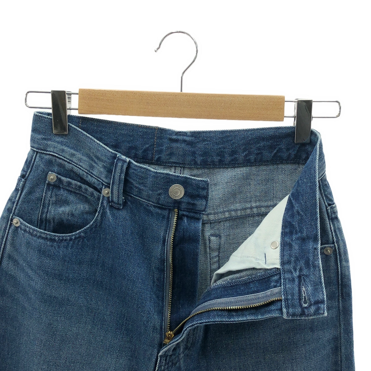 【美品】  Rie Miller / リエミラー | 2024SS | RM denim スリット フレア ハイウエスト デニムパンツ | XS | インディゴ | レディース