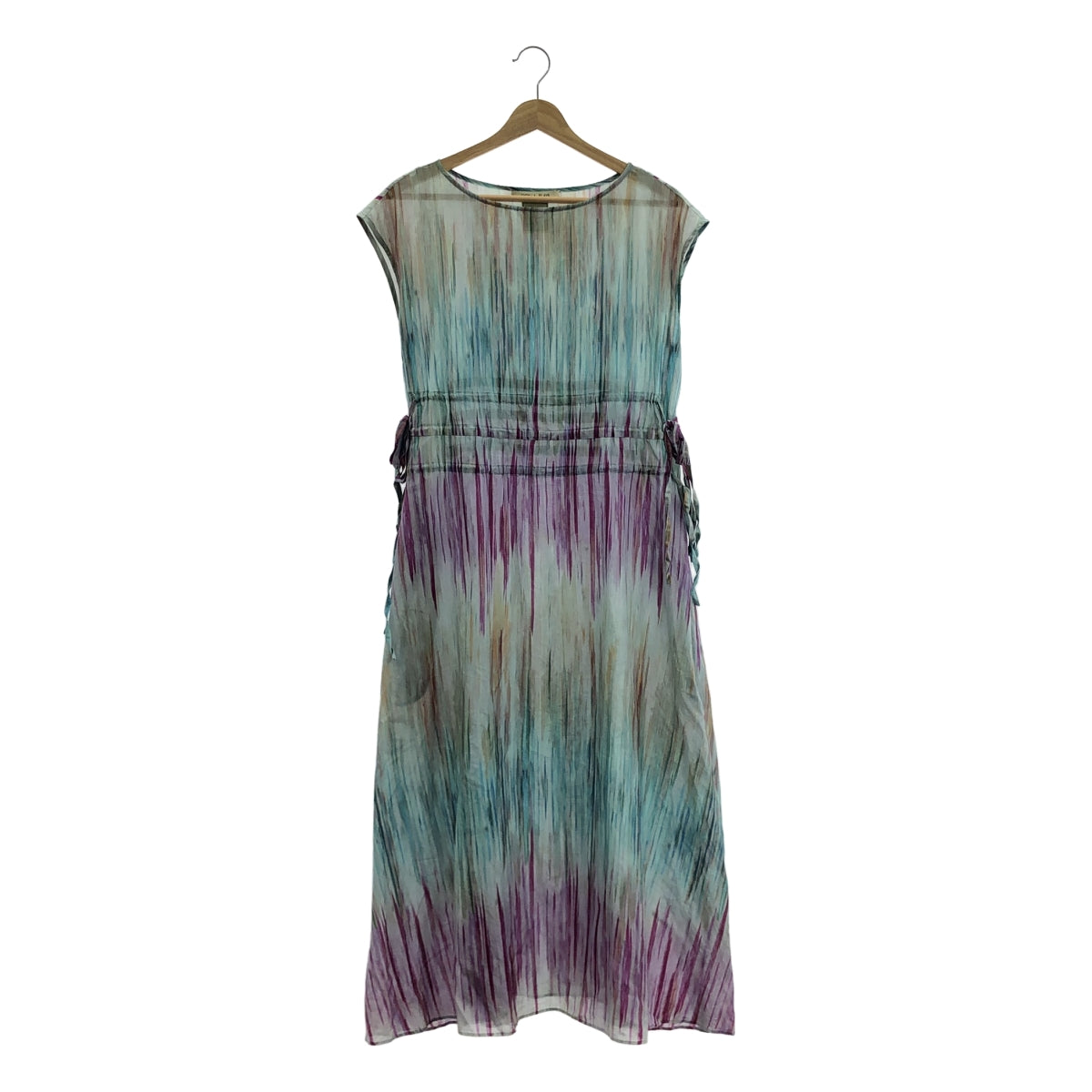 SYBILLA / 시비라 | 코튼 실크 총 무늬 드로 스트링 드레스 원피스 | M |