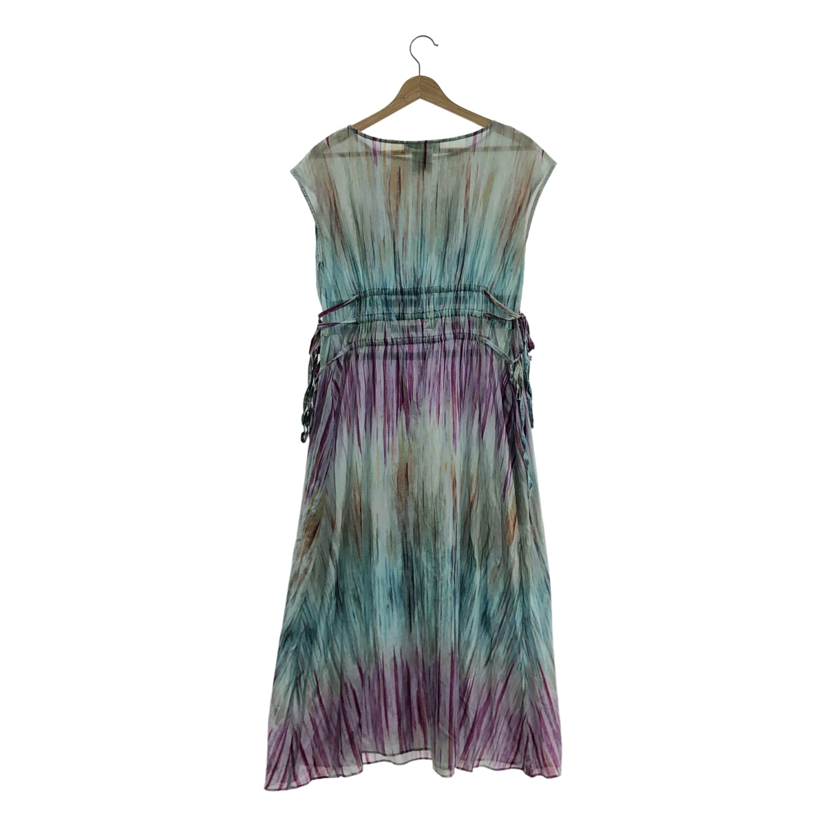 SYBILLA / 시비라 | 코튼 실크 총 무늬 드로 스트링 드레스 원피스 | M |