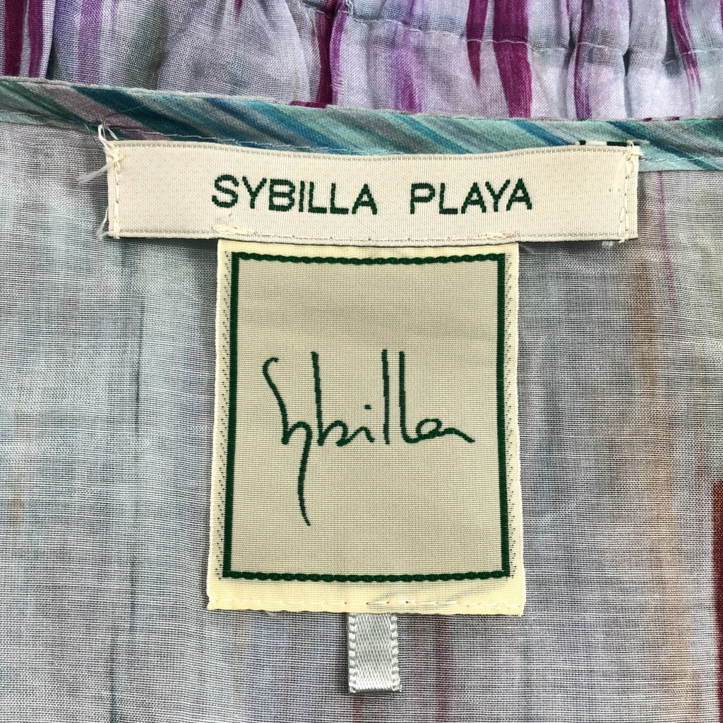 SYBILLA / 시빌라 | 코튼 실크 총 무늬 드로 스트링 드레스 원피스 | M | 여성