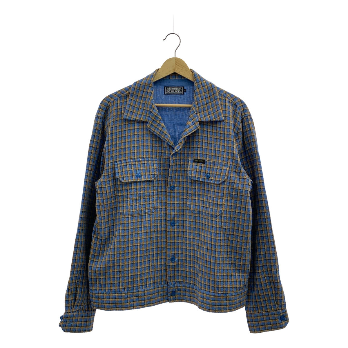 HYSTERIC GLAMOUR / ヒステリックグラマー | FAB HYSTERIC パナマチェック オープンカラーシャツ | L | メンズ