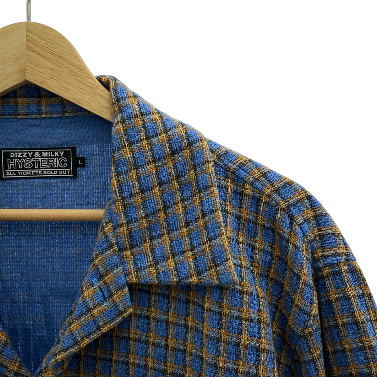 HYSTERIC GLAMOUR / ヒステリックグラマー | FAB HYSTERIC パナマチェック オープンカラーシャツ | L | メンズ