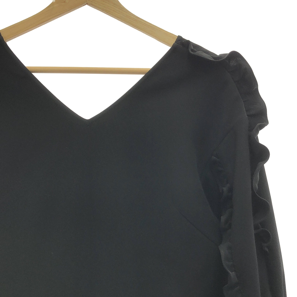 BORDERS at BALCONY / ボーダーズアットバルコニー | フリルスリーブ ジャンプスーツ オールインワン | 36 | ブラック | レディース