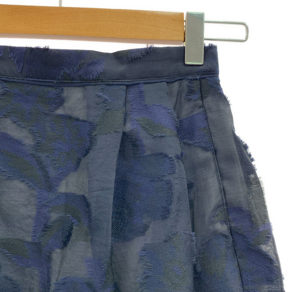 TOMORROWLAND collection / トゥモローランドコレクション | 2025AW | シアーカットフラワー タックフレアスカート / 裏地付き | 36 | レディース