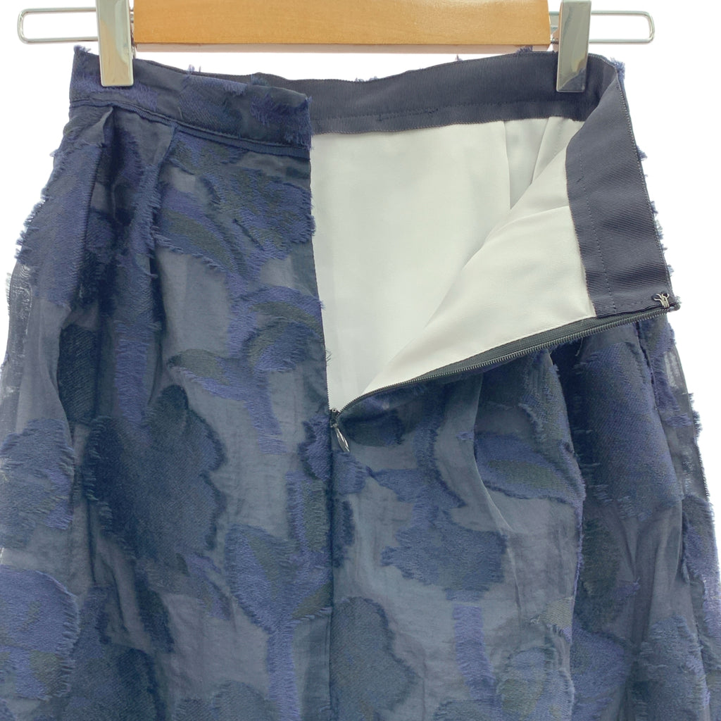 TOMORROWLAND collection / トゥモローランドコレクション | 2025AW | シアーカットフラワー タックフレアスカート / 裏地付き | 36 | レディース