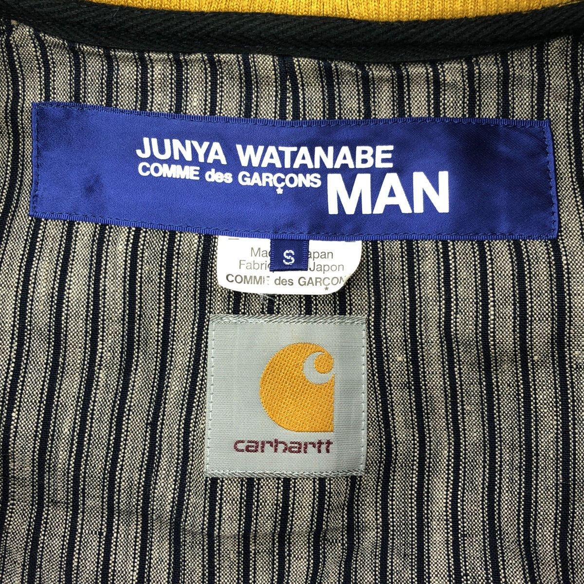 JUNYA WATANABE COMME des GARCONS MAN / ジュンヤワタナベコムデギャルソンマン | 2018SS | ×CARHARTT カーハート / ダック バーシティ ジャケット スタジャン | S | ネイビー / ベージュ | メンズ