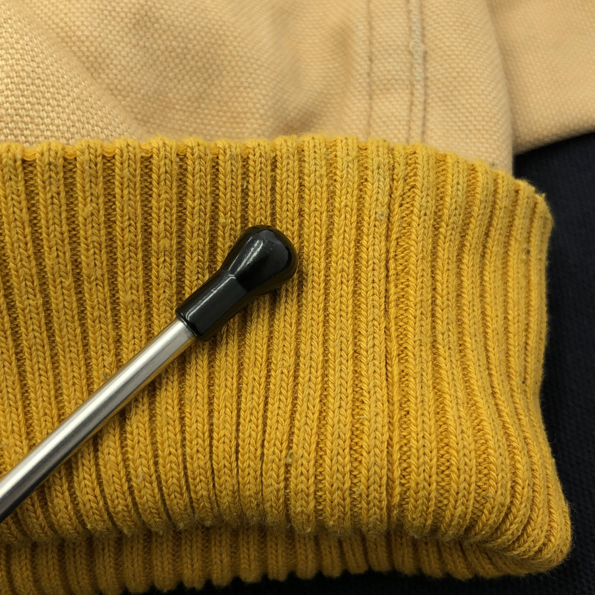 JUNYA WATANABE COMME des GARCONS MAN / ジュンヤワタナベコムデギャルソンマン | 2018SS | ×CARHARTT カーハート / ダック バーシティ ジャケット スタジャン | S | ネイビー / ベージュ | メンズ