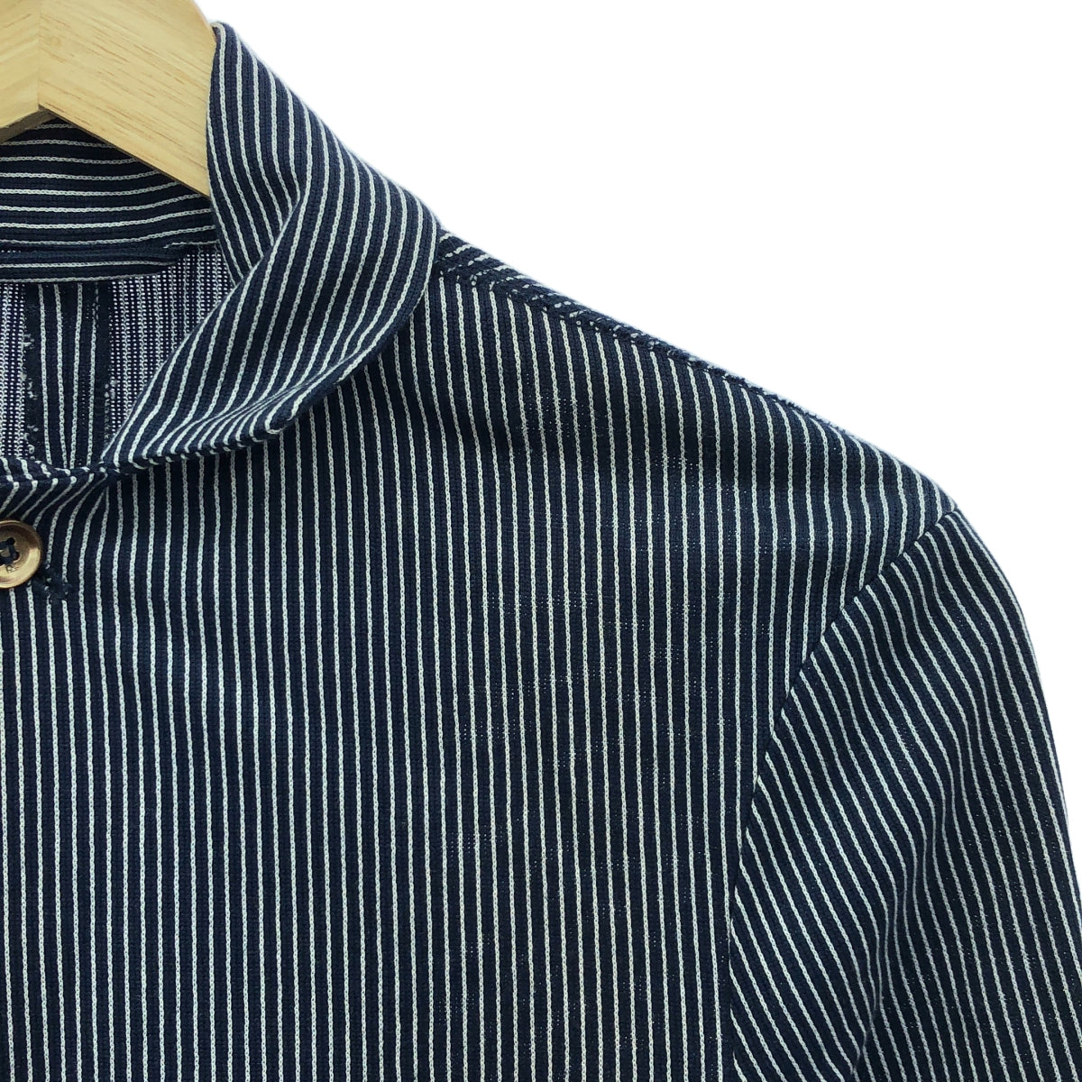 45r / フォーティファイブアール | ストライプコットンライトジャケット | ネイビー | レディース
