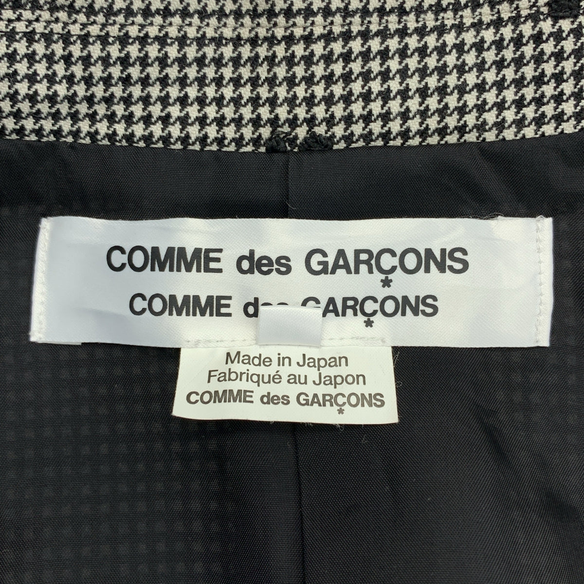 COMME des GARCONS COMME des GARCONS / 콤콤 | 2022AW | 울 치조 격자 테일러드 재킷 | M | 여성